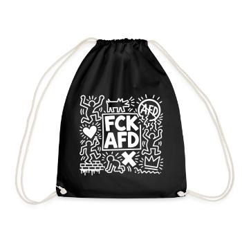 FCK AFD - Turnbeutel - Schwarz - Vorne