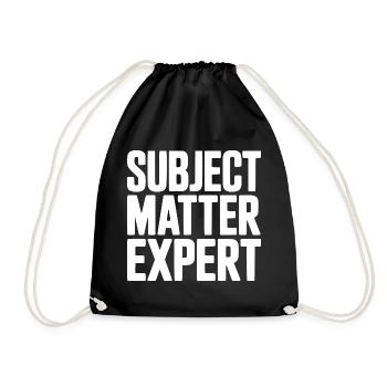 Fachexperte - Turnbeutel - Schwarz - Vorne