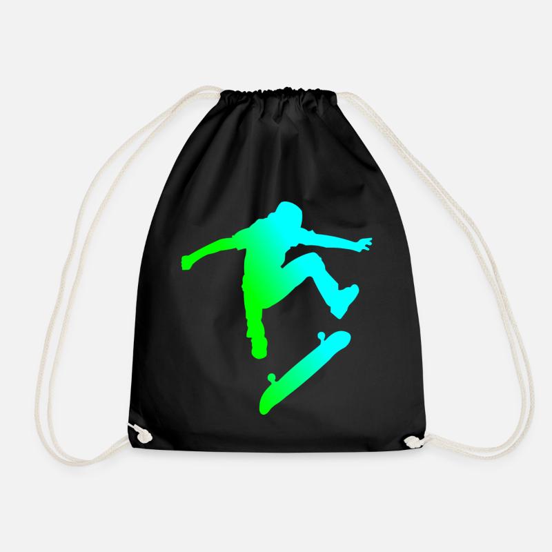 Skater - Drawstring Bag - black