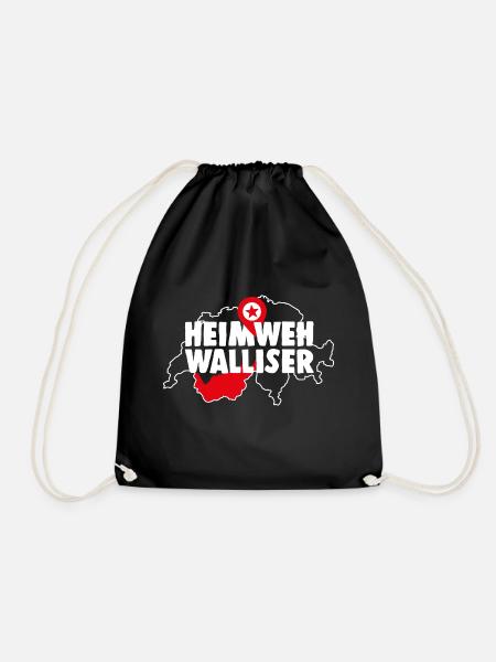 HEIMWEH WALLISER - Turnbeutel - Schwarz
