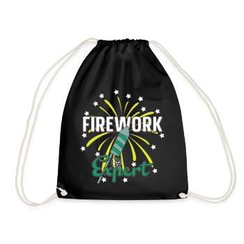 Firework Expert - Drawstring Bag - black - Front