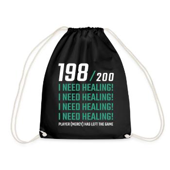 I Need Healing Gamer - Drawstring Bag - black - Front