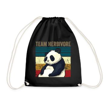 VINTAGE TEAM HERBIVORE - Drawstring Bag - black - Front