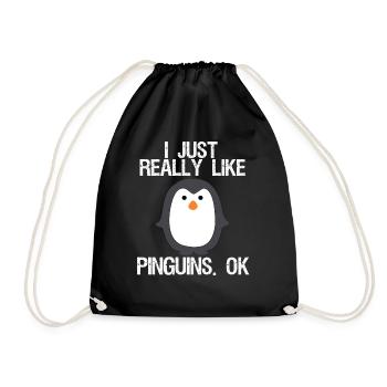J'aime vraiment les pingouins. D'accord - Sac de sport léger - noir - Devant