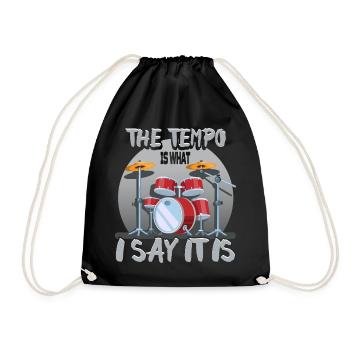 Drums Statement Drummer Drums disant cadeau - Sac de sport léger - noir - Devant