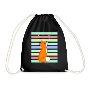 Red fox in the sunset - Drawstring Bag - black - Front