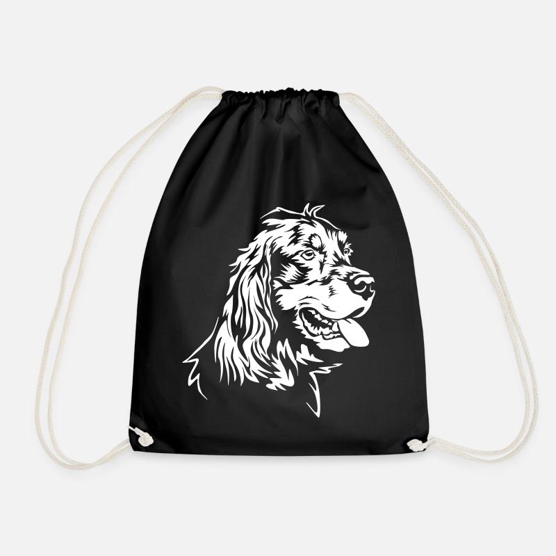 Gordon Setter Kopf "Black Edition" - Turnbeutel - Schwarz