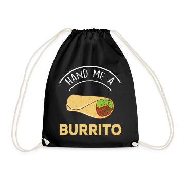 Give Me a Burrito - Drawstring Bag - black - Front