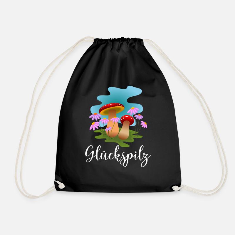 Glückspilz Design - Turnbeutel - Schwarz