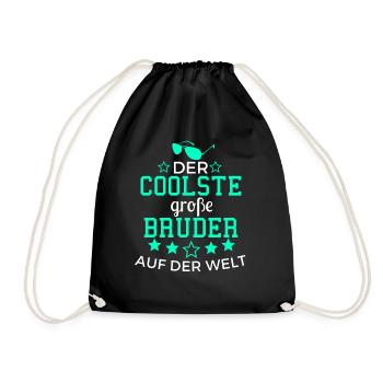 Der Coolste große Bruder auf der Welt - Turnbeutel - Schwarz - Vorne