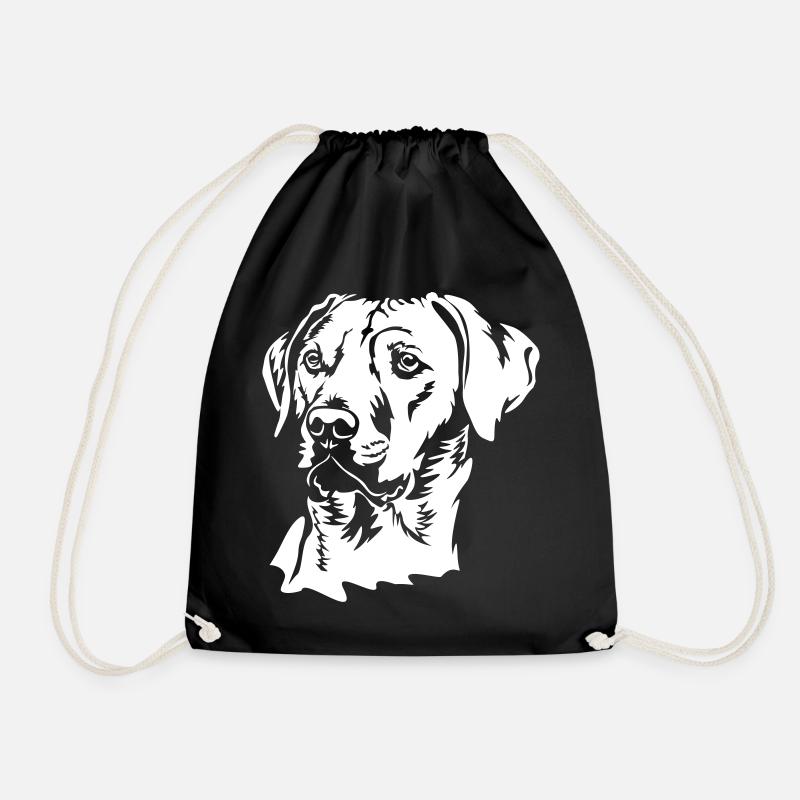 Rhodesian Ridgeback Kopf "Black Edition" - Turnbeutel - Schwarz