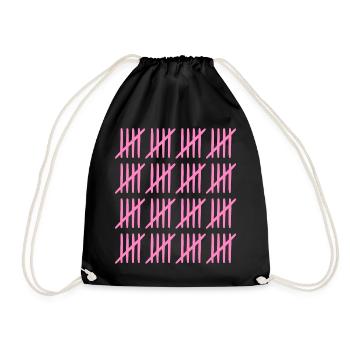 80 birthday tally sheet - 80 years old - Drawstring Bag - black - Front