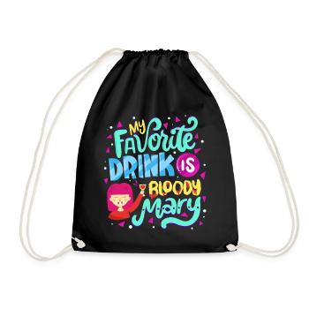 My Favorite Drink Is Bloody - Drawstring Bag - black - Front