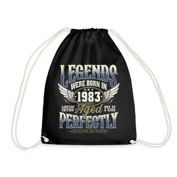 Né en 1983 Legends Cadeau d’anniversaire - Sac de sport léger - noir - Devant