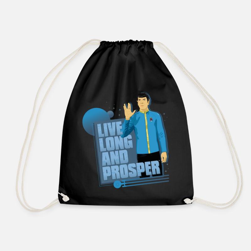 Star Trek The Original Series Live And Prosper - Drawstring Bag - black