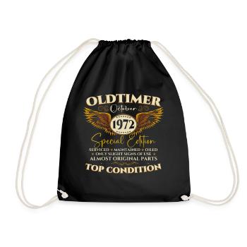 Oldtimer Octobre 1972 cadeau de 50e anniversaire - Sac de sport léger - noir - Devant