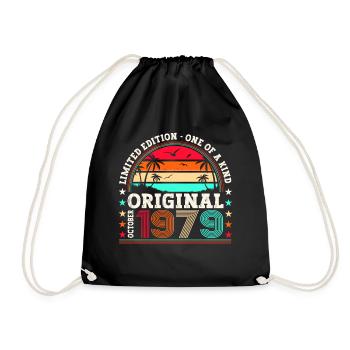 Original Octobre 1979 43ème Anniversaire Cadeau Cool - Sac de sport léger - noir - Devant