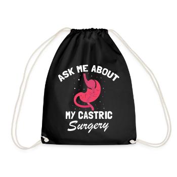 Gastric Bypass and Gastric Bypass Operation Design - Drawstring Bag - black - Front