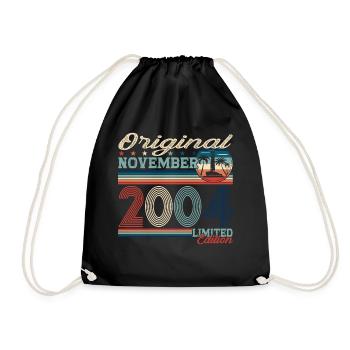 Original November 2004 18th birthday gift - Drawstring Bag - black - Front