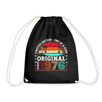 Original novembre 1976 Cadeau du 46e anniversaire - Sac de sport léger - noir - Devant