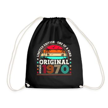 Original novembre 1970 Cadeau du 52e anniversaire - Sac de sport léger - noir - Devant