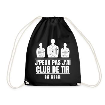 tir, club de tir, cours de tir - Sac de sport léger - noir - Devant