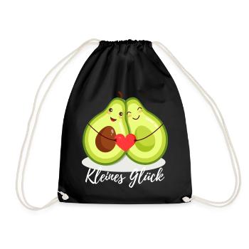 Kleines Glück - Werdende Eltern Avocado Familie - Turnbeutel - Schwarz - Vorne