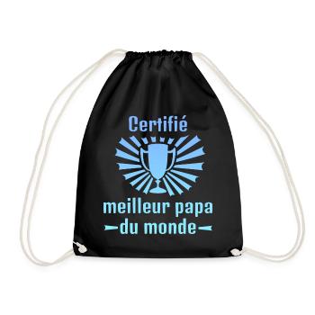 Meilleur Papa du monde - Sac de sport léger - noir - Devant