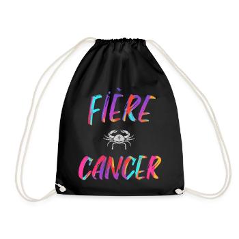 Fière cancer cadeau cancer signe zodiaque humour - Sac de sport léger - noir - Devant
