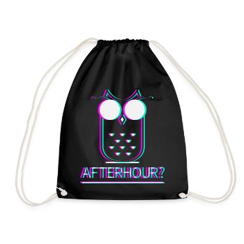 Afterhour Techno Raver Electro Rave Music Club - Drawstring Bag - black - Front