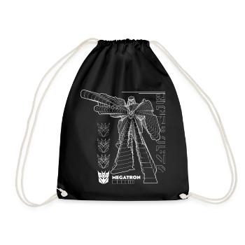 Transformers Sketch Of Megatron - Drawstring Bag - black - Front