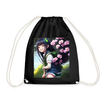 Anime Cutie - Turnbeutel - Schwarz - Vorne