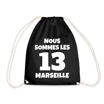 Marseille, je suis Marseillais fierté Marseillaise - Sac de sport léger - noir - Devant