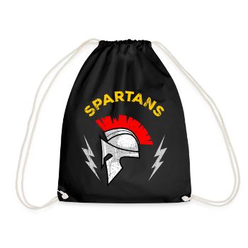 Spartan Mohawk Helmet - Drawstring Bag - black - Front