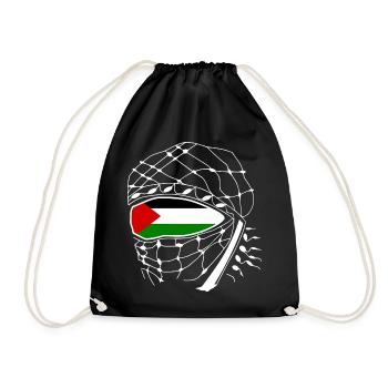 Free palestine Kufiya - Sac de sport léger - noir - Devant