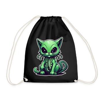 Les chats sont des extraterrestres - Sac de sport léger - noir - Devant