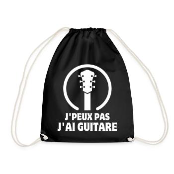 guitare, guitariste, fan de guitare - Sac de sport léger - noir - Devant