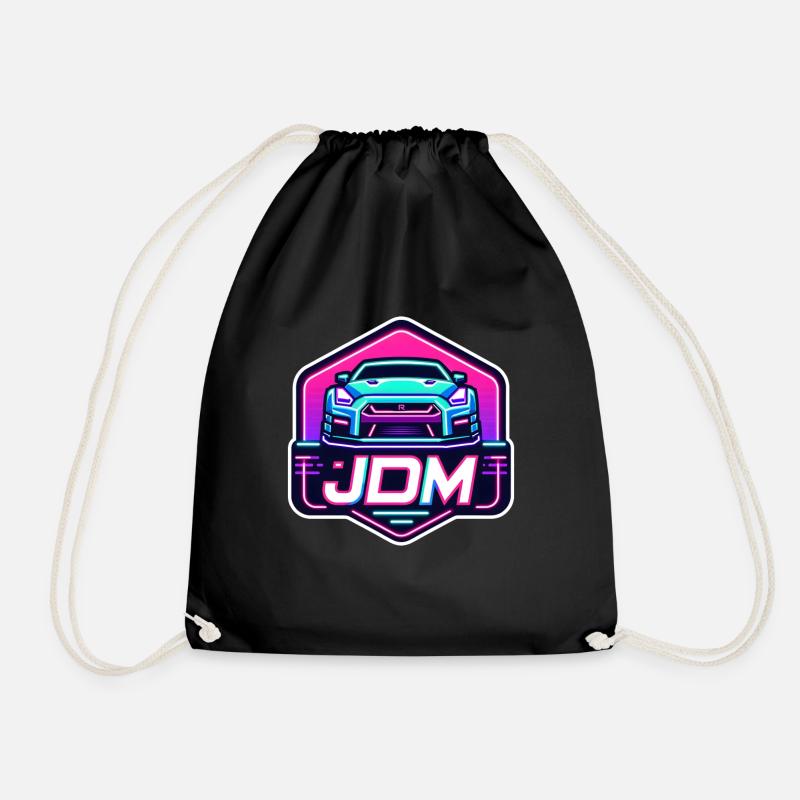 JDM neon - Turnbeutel - Schwarz