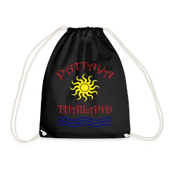 Patty Thai Sun Wave Design - Drawstring Bag - black - Front