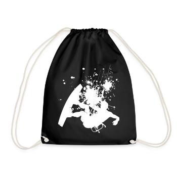 Kitesurfer Women Kitesurfing Kitesurfing Kitesurfing - Drawstring Bag - black - Front