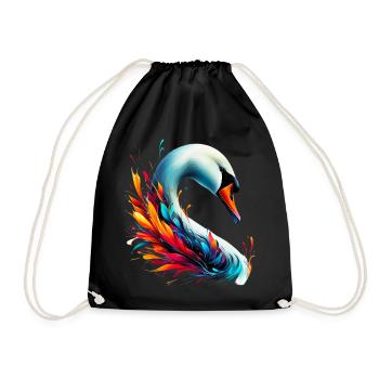 Cygne - Sac de sport léger - noir - Devant