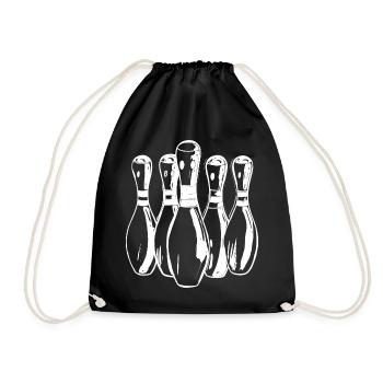 Cartoon Bowling Pins - Turnbeutel - Schwarz - Vorne