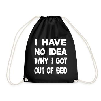 I have no idea - Drawstring Bag - black - Front