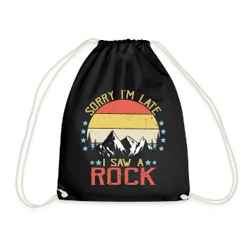 Géologie Désolé Je suis en retard J’ai vu un Rockhound - Sac de sport léger - noir - Devant