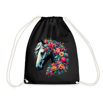 Cheval - Sac de sport léger - noir - Devant