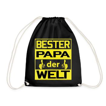 Bester Papa der Welt passend zum Vatertag - Turnbeutel - Schwarz - Vorne