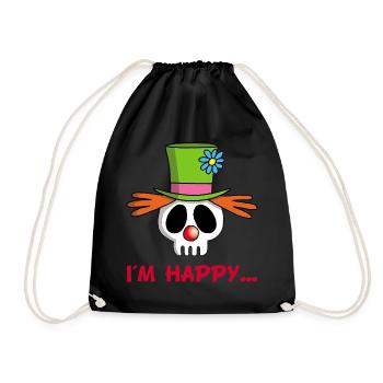 Clown Skull - Drawstring Bag - black - Front