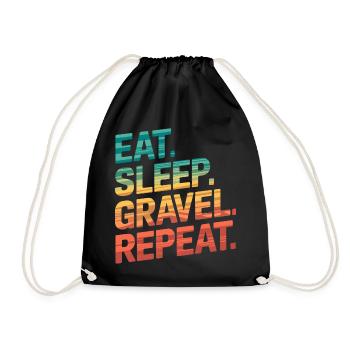 Retro Sunset Travel Quote Design - Drawstring Bag - black - Front