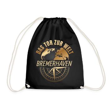 Das Tor zur Welt - Bremerhaven - Turnbeutel - Schwarz - Vorne