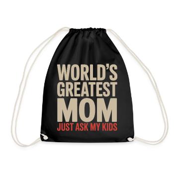La plus grande maman du monde Demandez à mes enfants - Sac de sport léger - noir - Devant